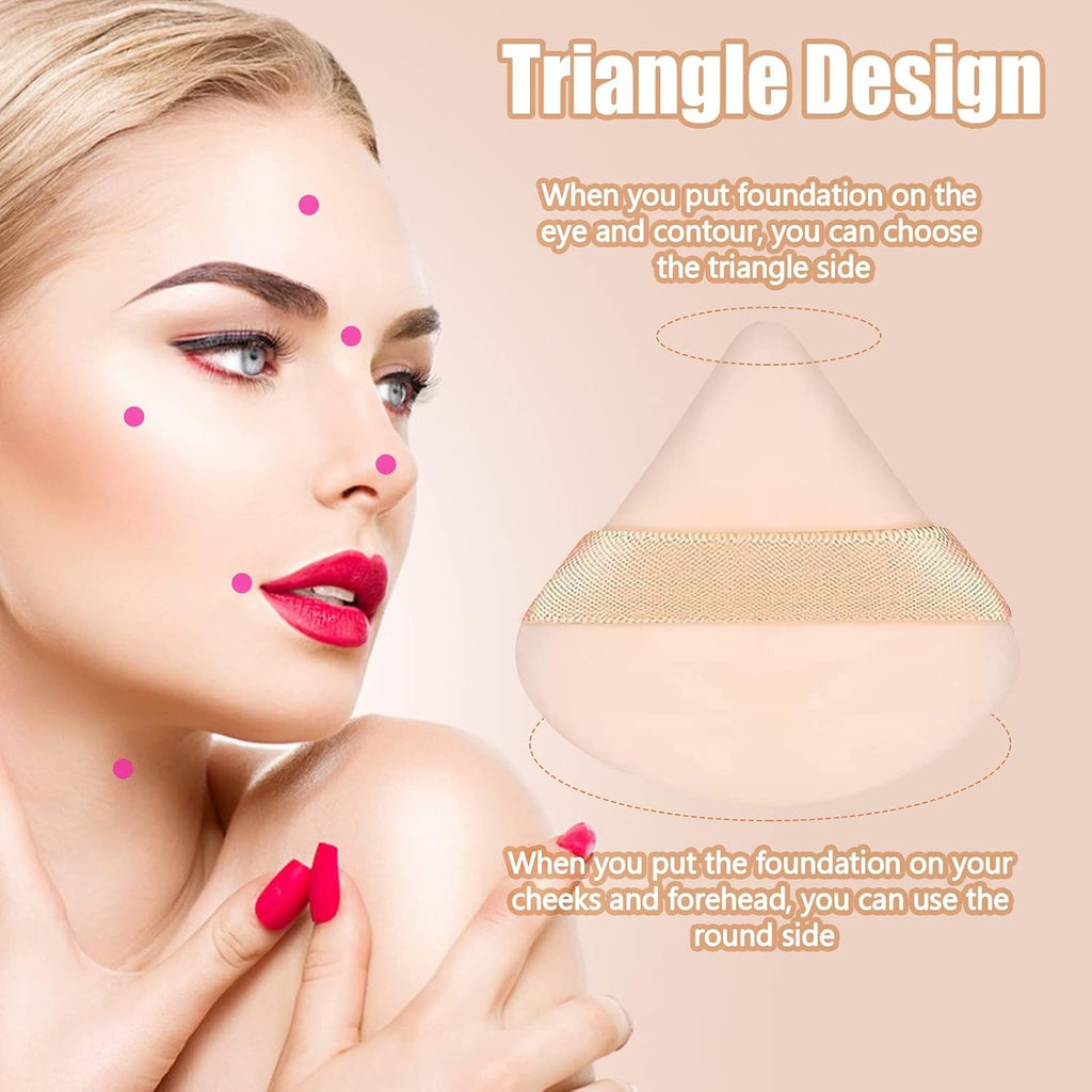 6 Pcs Powder Puffs, Triangle Makeup Sponge Makeup Tool