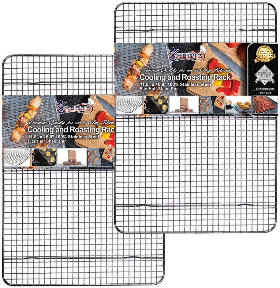 Half Sheet Cooling Rack Stainless Steel Oven Safe Set of 2