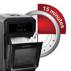 EFIC237 Countertop Crunchy Chewable Nugget Ice Maker, 44lbs per day, Black Stainless