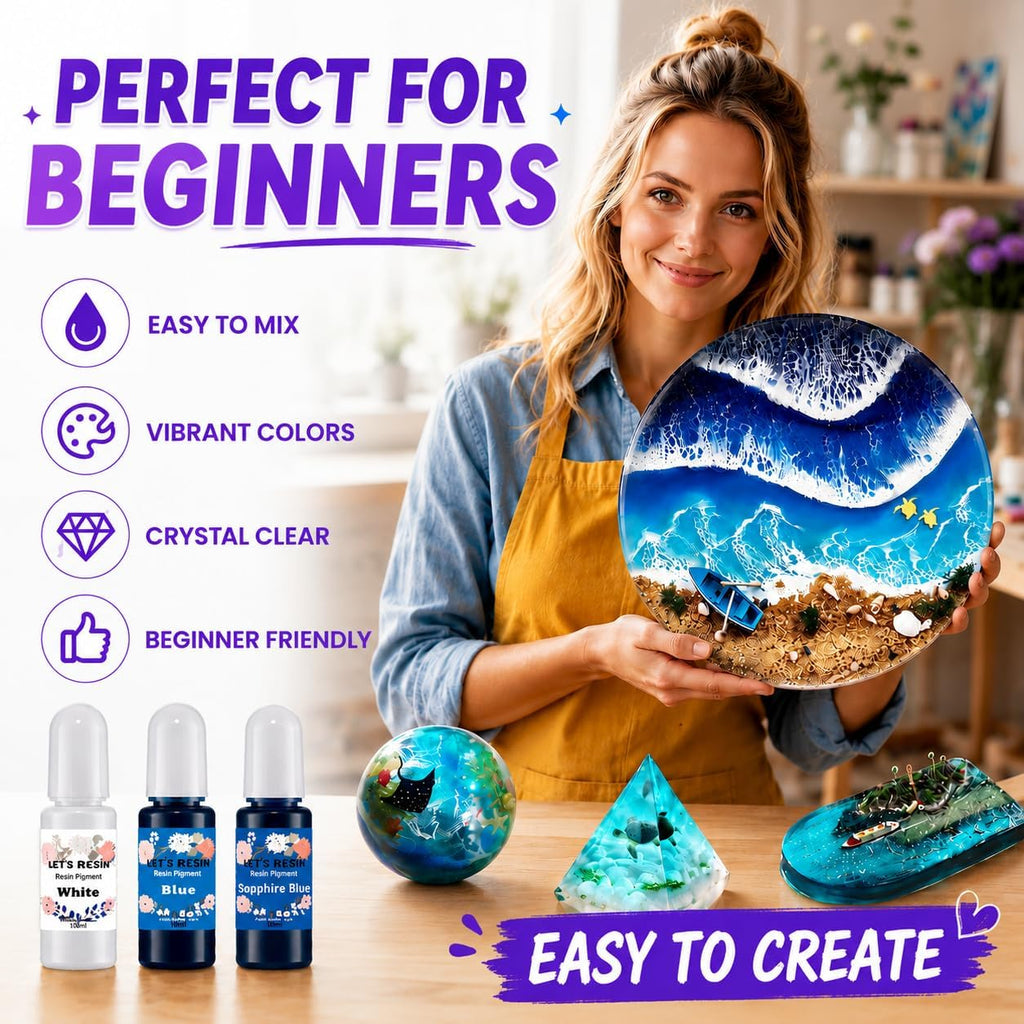 Epoxy Resin Dye,15 Color Translucent Epoxy Resin Pigment | Odorless Concentrated Resins Paint Each 0.35oz,Liquid