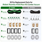 20Pcs Replacement Parts for Roomba 415X/Plus 415 Combo Vacuum Cleaner