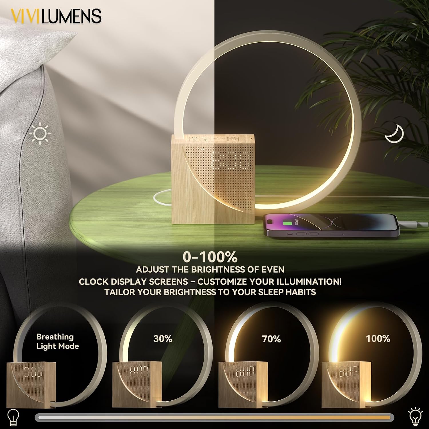Sunrise Alarm Clock for Heavy Sleepers Adults, Wake-up Light, Sleep Aid 10 White Noise Sound Machines with 30/60/90