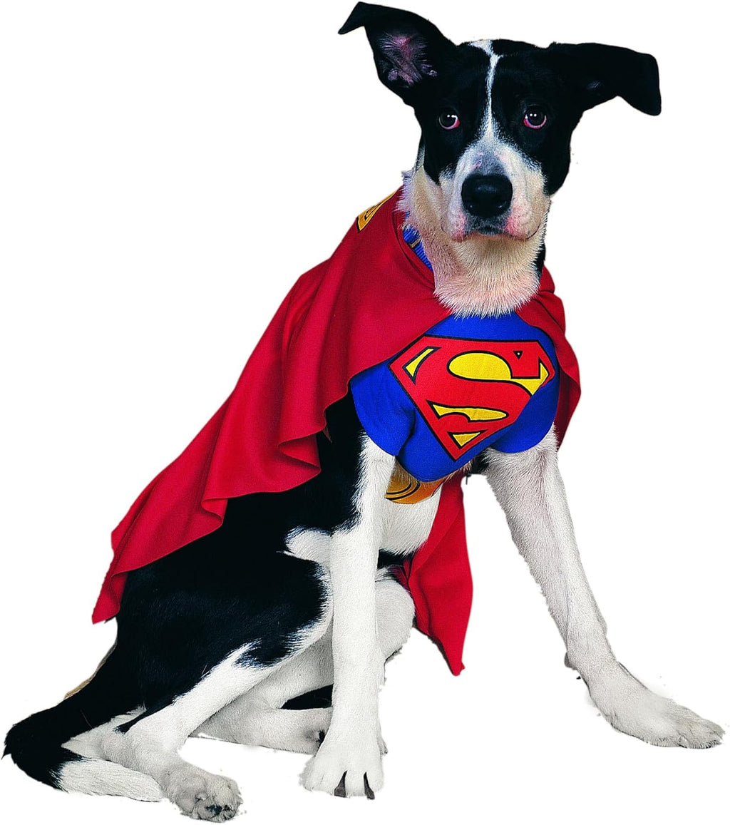 DC Comics Superheroes: Superman Pet Costume for For Dogs or Cats by Rubies, Large