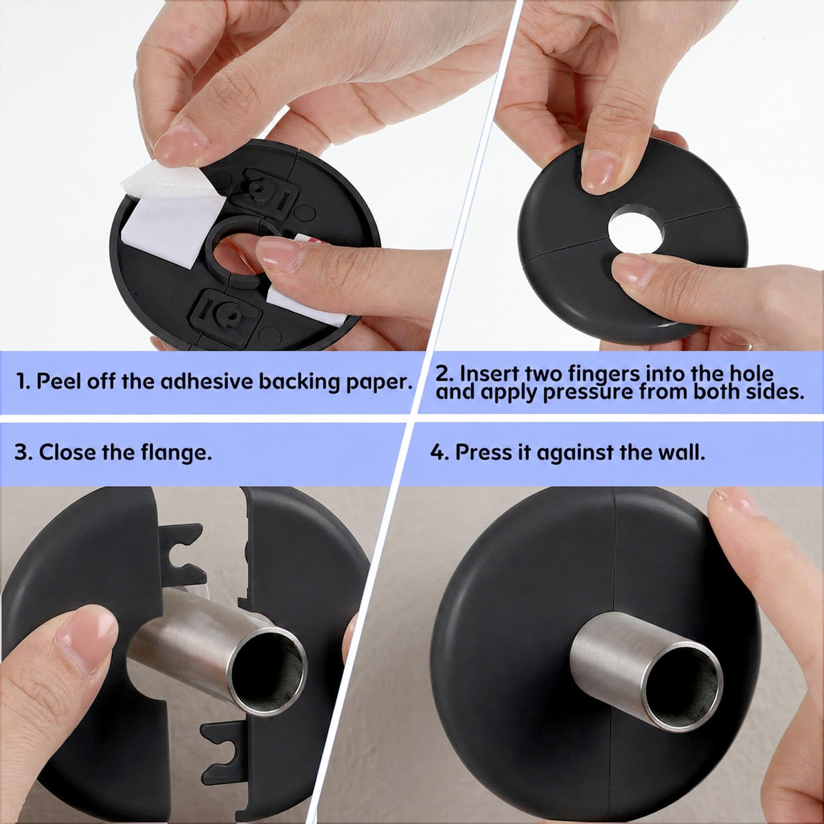 2pcs Escutcheon Plate 1/2 Inch Wall Split Flange