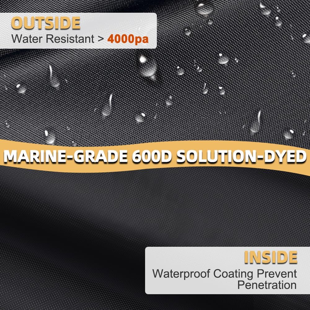 Fade and Tear Resistant UTV Cover with Reflective Strips,600D Heavy-Duty Waterproof 2-3 Seater Side by Side Covers