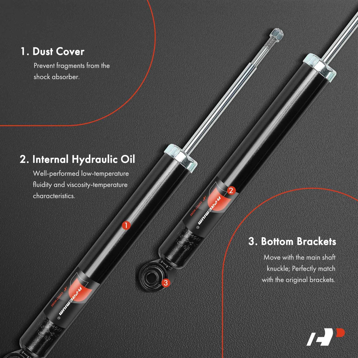 A-Premium Rear Shock Absorber Compatible with Land Rover
