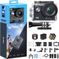 EK7000 4K30FPS 20MP WiFi Action Camera with EIS Ultra HD 131FT Waterproof Underwater Camera Remote Control 4X Zoom