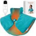 Weighted Heating Pad for Neck and Shoulders, Electric Heat Wrap with 6 Temperature & 4 Timer Settings, Auto Shut-Off