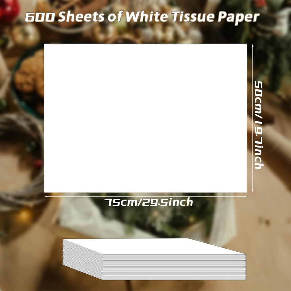 White Tissue Paper Bulk 600 Sheets 20x30