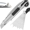 Utility Knife, Box Cutter Retractable,5 Pcs Blades Inside