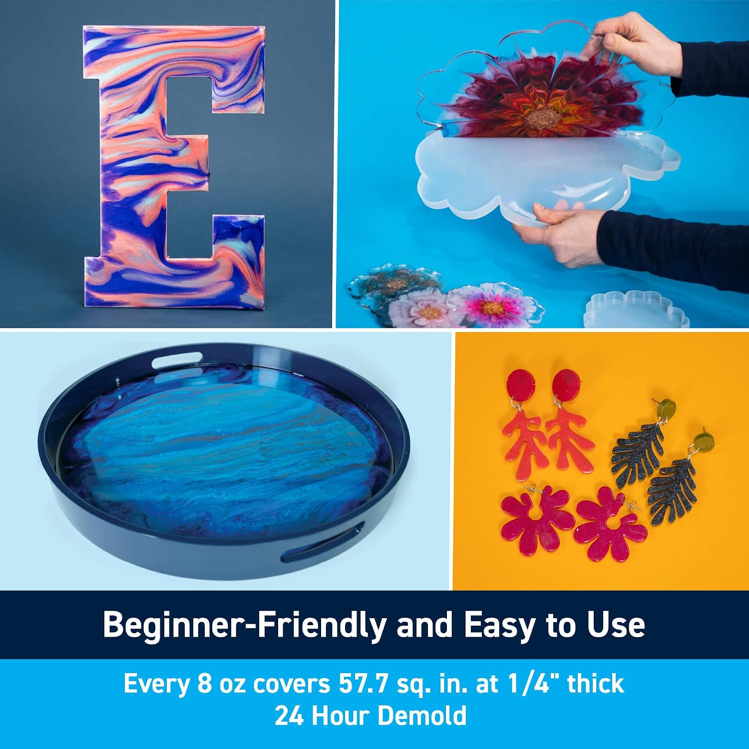 Artist Epoxy Resin - 1 Gallon Kit for Resin Art and Crafting | Clear, High-Gloss Epoxy Resin & Hardener Kit; UV