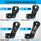 Adjustable Bike Stem Riser MTB for 25.4mm 31.8mm Handlebar Extender