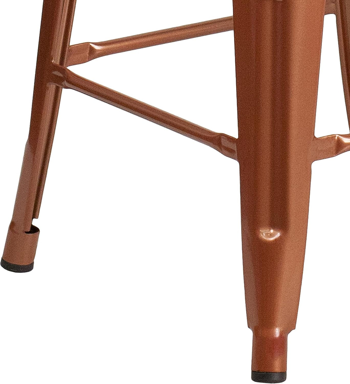 24" Copper Metal Backless Counter Height Stool