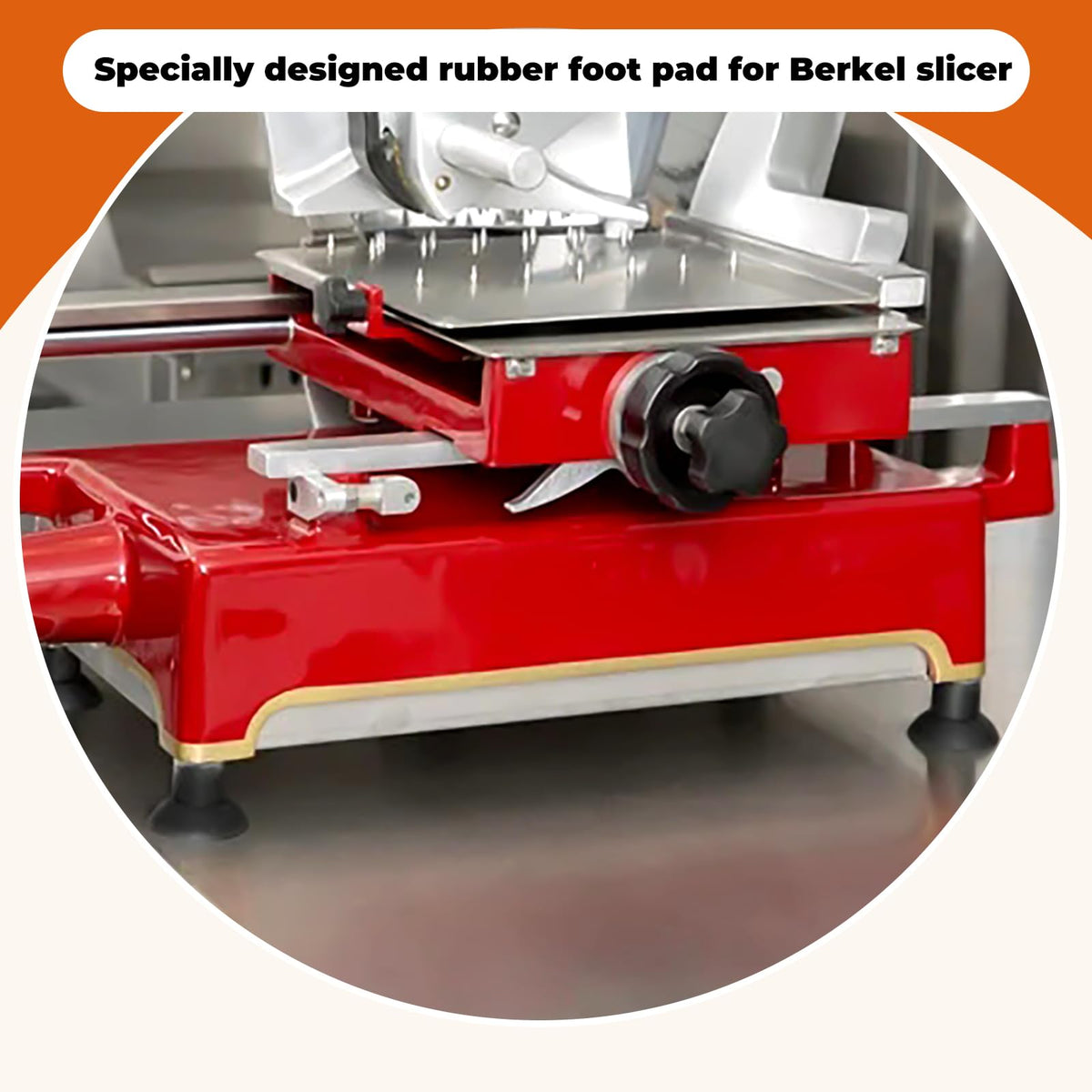 01-40829E-00093 Slicer Rubber Feet, for Berkel Meat Slicer Machine - 4 PCS