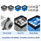 4329G Replacement Brush/Filter Kit Compatible with CrossWave OmniForce EDGE