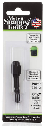 Make it Snappy Tools 3/16 Inch Drill Bit Adapter, Compatible with Festool Centrotec Chucks #92012