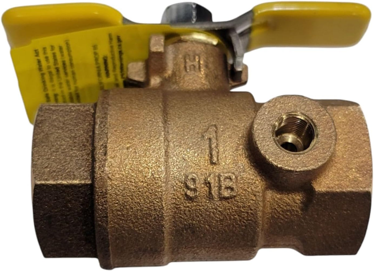 1-inch Ball Valve, Brass Tapped, for PVB4A 91B-105 Pressure Vacuum Breaker for Apollo Combraco