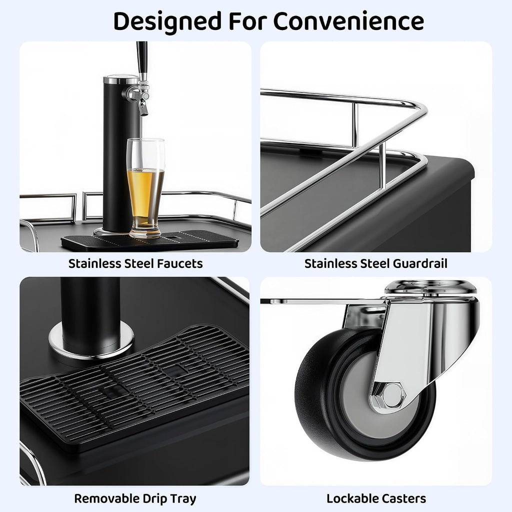 Commercial Draft Beer Kegerator, Keg Refrigerator for D System