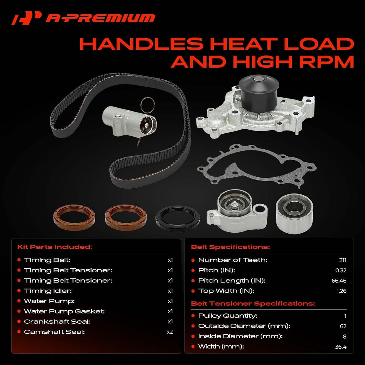 A-Premium Timing Belt Kit with Water Pump
