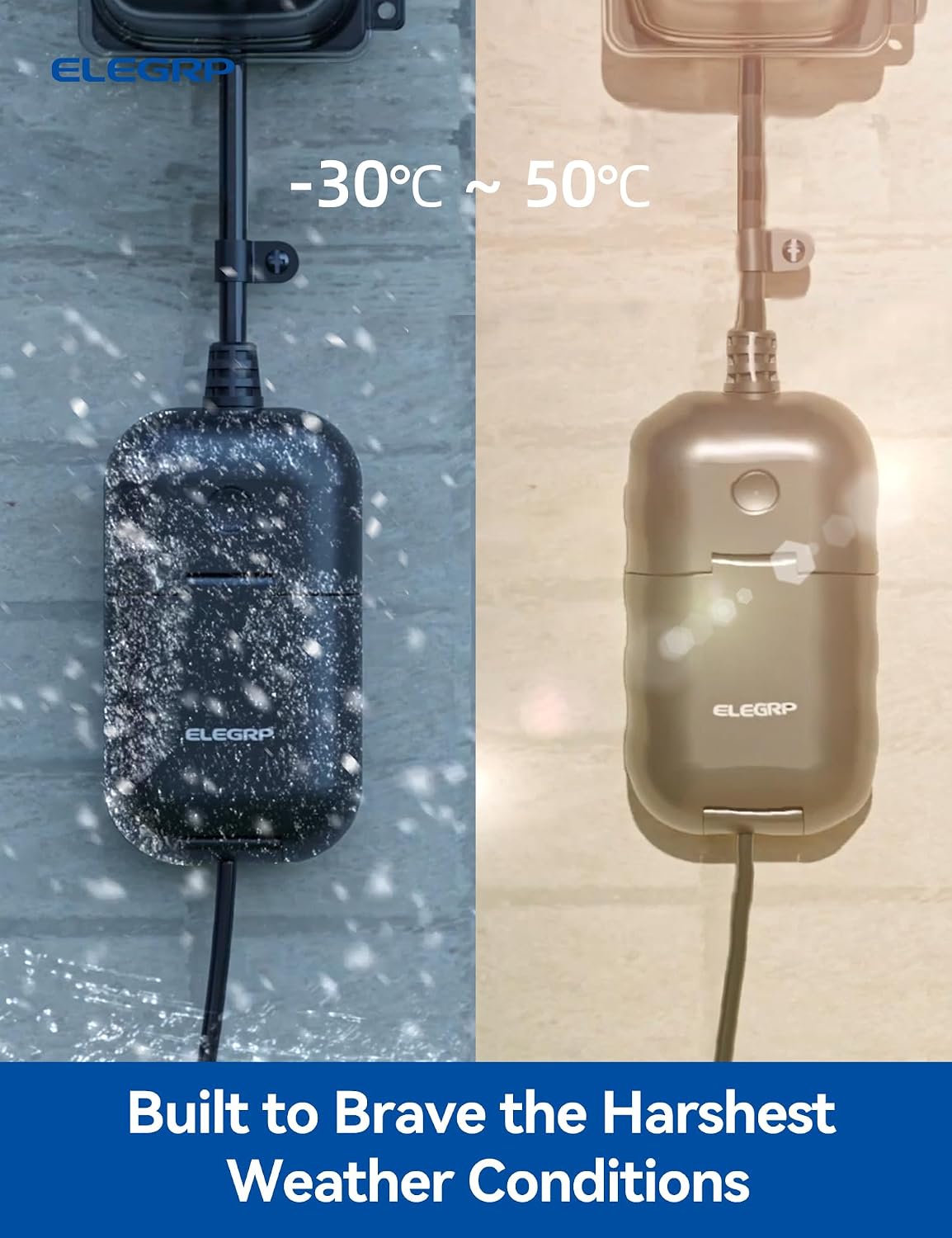 PQR10 Outdoor Smart Plug Waterproof IP66, WiFi Plug Compatible with Alexa & Google Assistant, Smart Outdoor Outlet