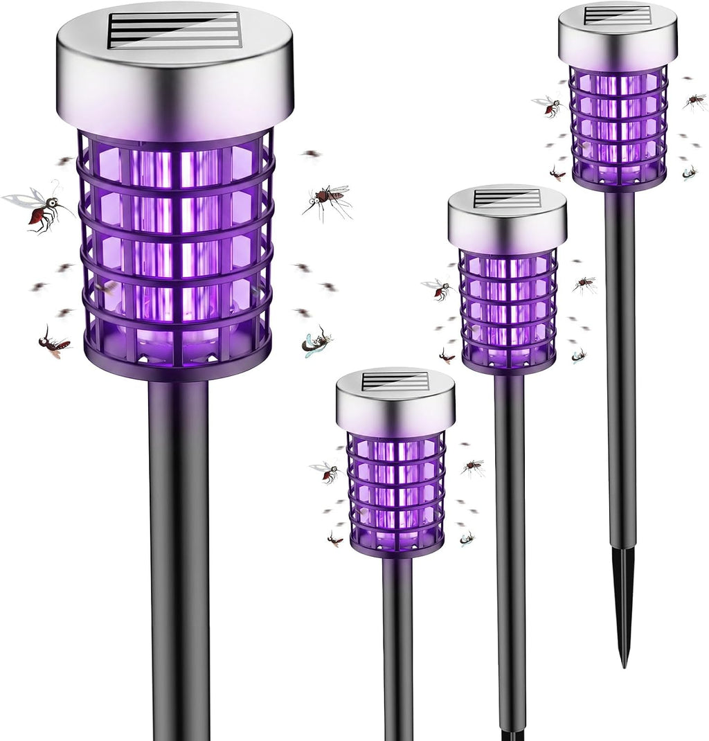 2026 Bug Zapper Solar Mosquito Zapper Outdoor 4PCS | Mosquito Repellent Outdoor,Mosquito Trap Used to Keep Gnat Small