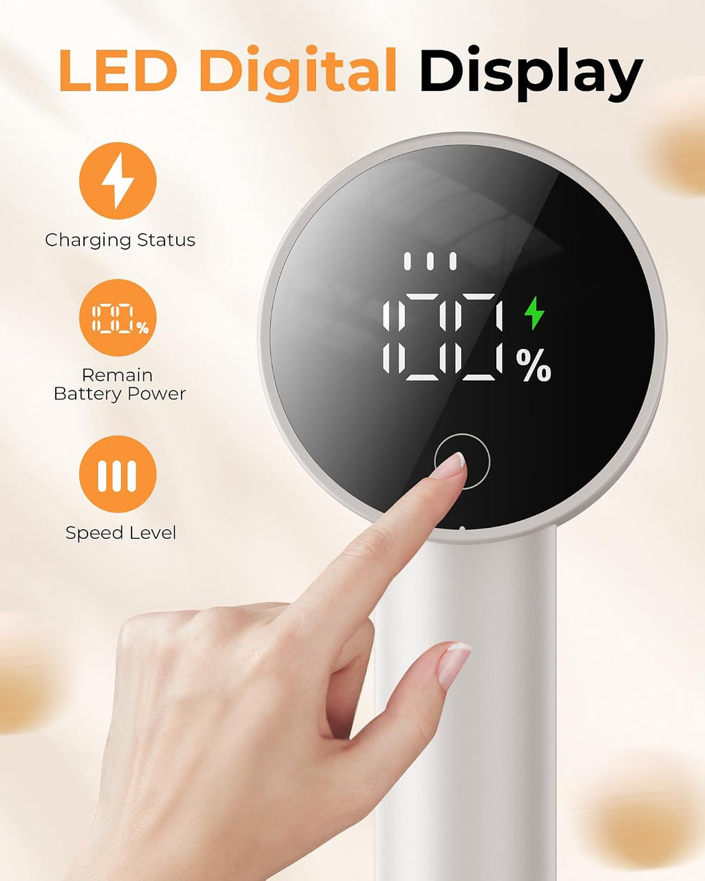 Fabric Shaver, 2 in 1 Rechargeable Sweater Shaver with Lint Roller, Magnetic Cap, Digital Display, 2 Extra Blades