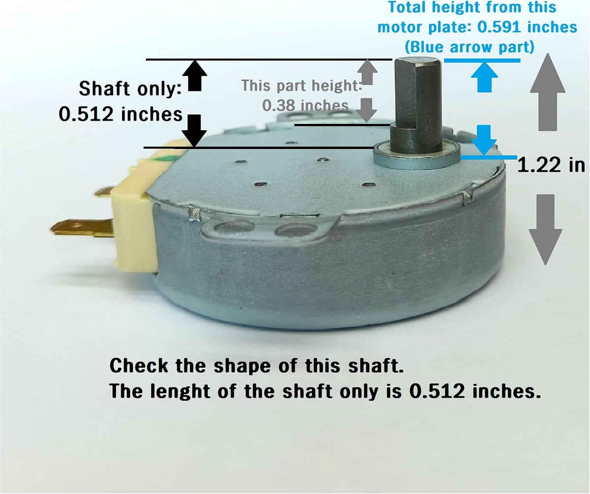 WB26X10038 (SSM-16H MDPJ030AF) Microwave Turntable Motor Replacement for GE
