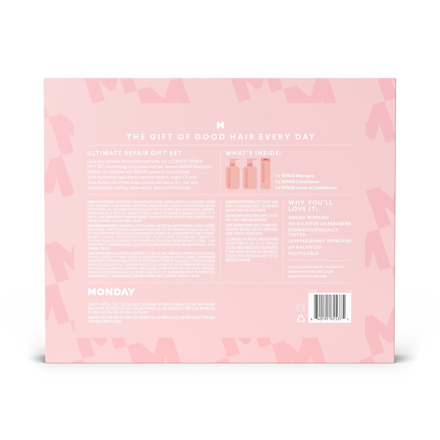 Ultimate Repair Gift Set with REPAIR Shampoo, REPAIR Conditioner and REPAIR Leave-In