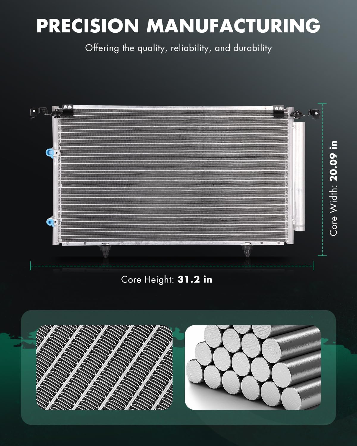 SCITOO Condenser Air Conditioning Compatible with Toyota Camry 2002-2006
