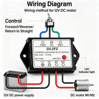 DC12V 10A Forward Reverse Relay Module for Motor Linear Actuator Reversible