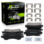 TOSTMOLT Front+Rear Ceramic Disc Brake Pads w/Installation Hardware For GM
