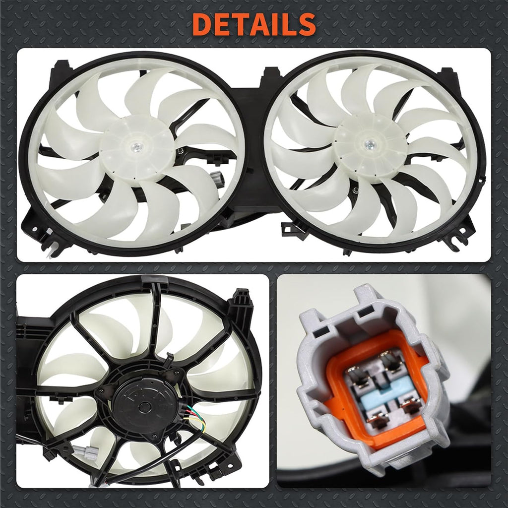 labwork Radiator Cooling Fan Replacement for Nissan Altima 2007-2018 Replacement for Nissan Maxima 2016-2021 21481JA000