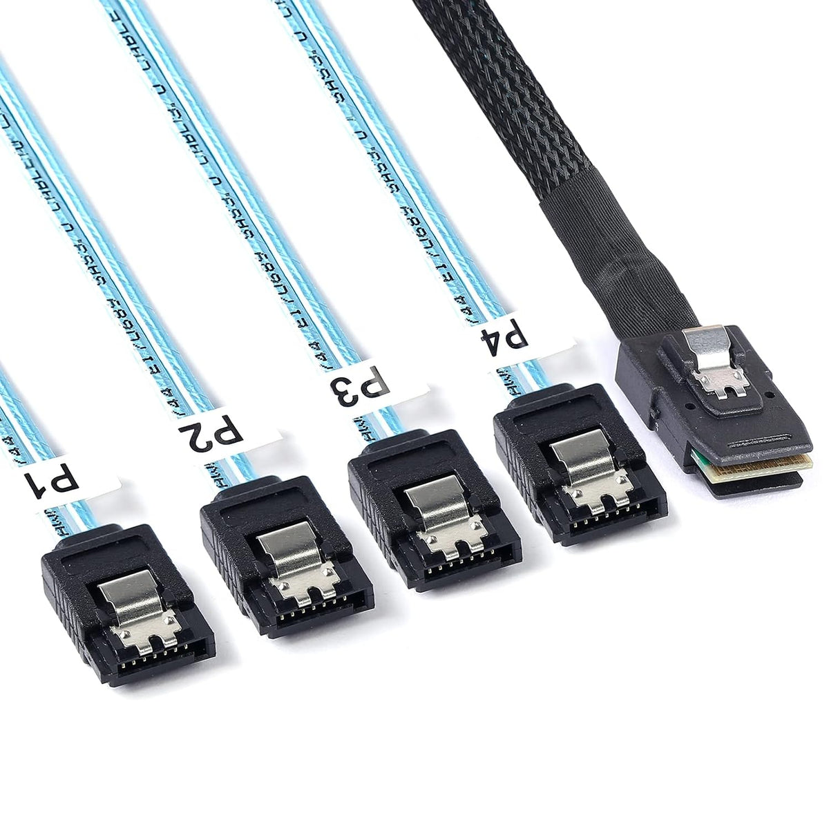 ADCAUDX Mini SAS to SATA Cable: 1M SFF-8087 to SATA Forward Breakout Cable