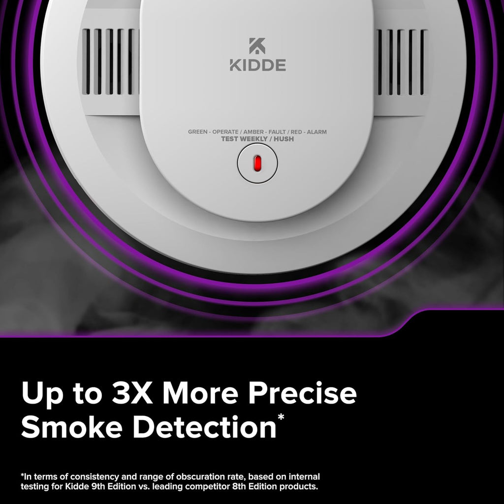 Hardwired Kidde App Enabled Smart Smoke and Carbon Monoxide Detector, AA Battery Backup, Voice Alerts, Interconnected