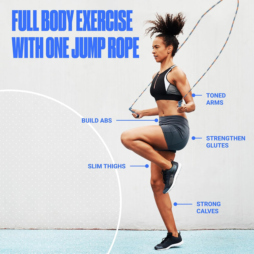 Custom-Fit Beaded Jump Rope – Adjustable Length for Kids & Adults, Men & Women – Durable Fitness Rope for Gym & Home