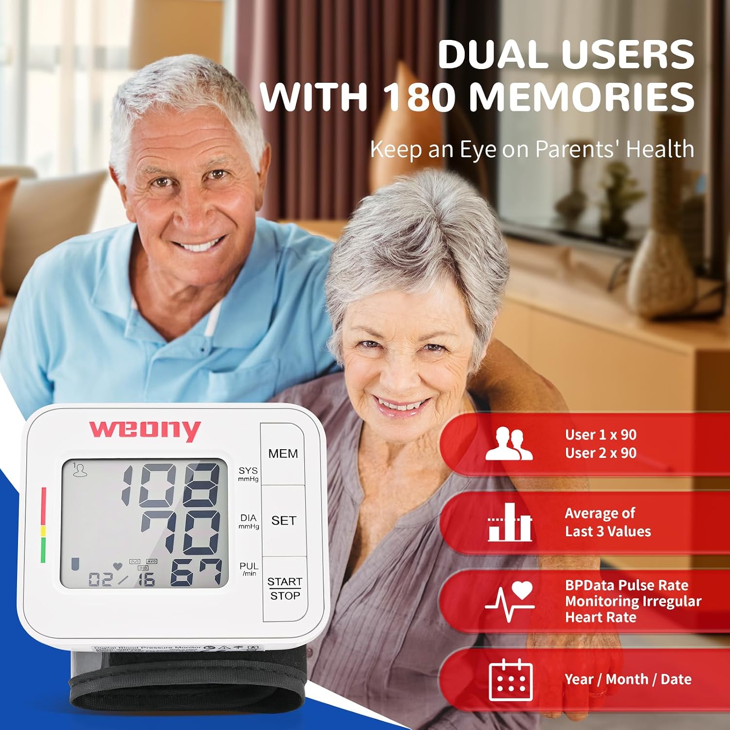 Wrist Blood Pressure Monitor,Blood Pressure Monitor for Home Use