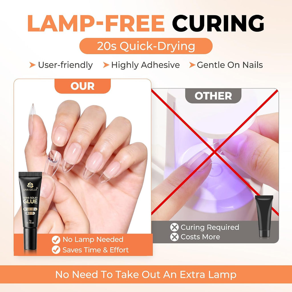 Nail Glue for Press Ons & Nail Tips 3 Pack 5g Super Strong No U V