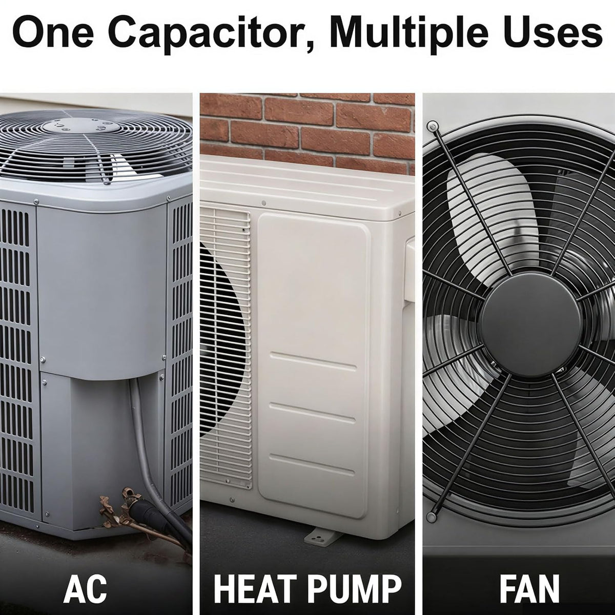 MECCANIXITY CBB65 Dual Run Start Capacitor 35+5UF 35/5MFD 1Set 4.33"x1.97"