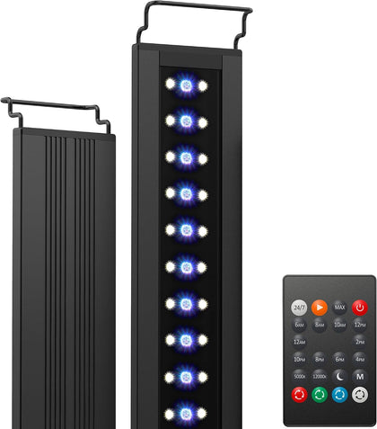 C10 24/7 LED Aquarium Light for Plants, 12-18 Inches, Full Spectrum Fish Tank Light with Timer, Brightness Adjustable