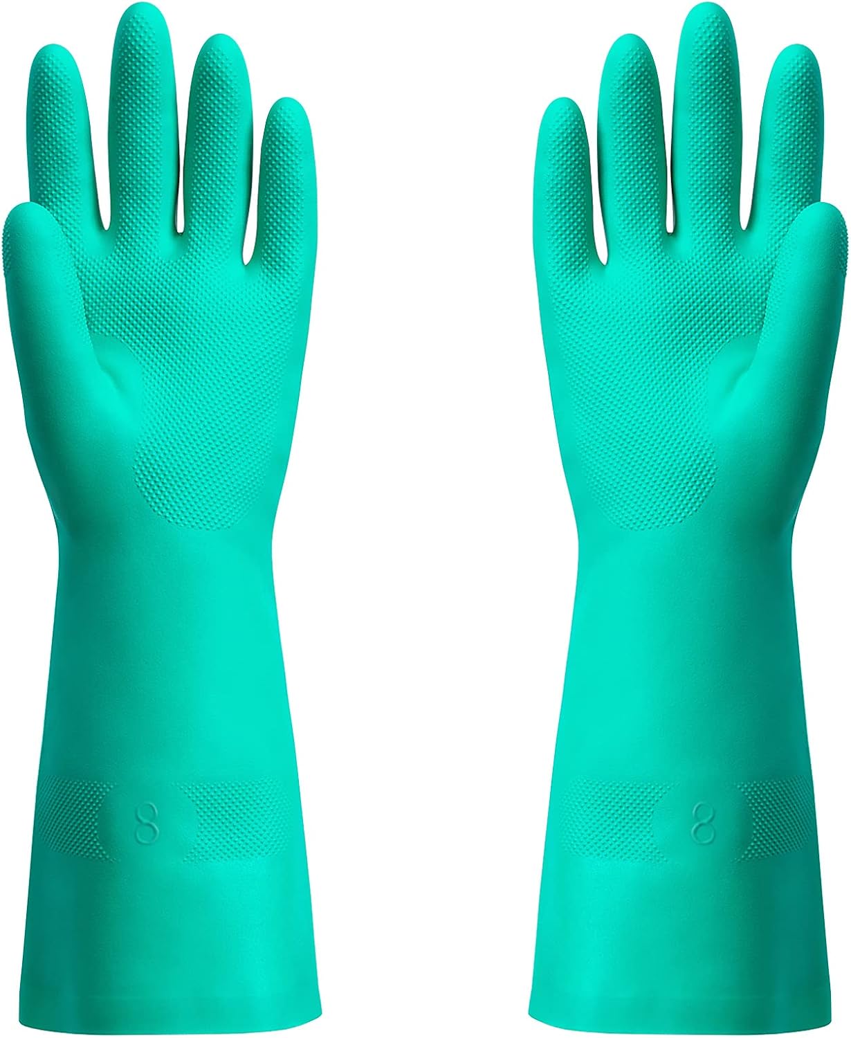 Chemical Resistant Nitrile Gloves, Resist Household Acid, Alkali, Solvent and Oil, Latex Rubber Free, 1 Pair Medium