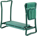 24in Foldable Garden Kneeler and Seat with Tool Pouch, 2-in-1 Function Portable Thicken Soft Kneeling Pad Garden