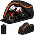 360° Fully Enclosed Motorcycle Cover,All-Season Waterproof Sun-Proof Outdoors Fits Motorcycles,Compatible with Harley