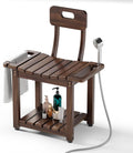 23.4'' Shower Chair with Backrest Bath Chair for Inside Shower or Tub, Heavy Duty 450 lbs Support, Non-Slip Feet