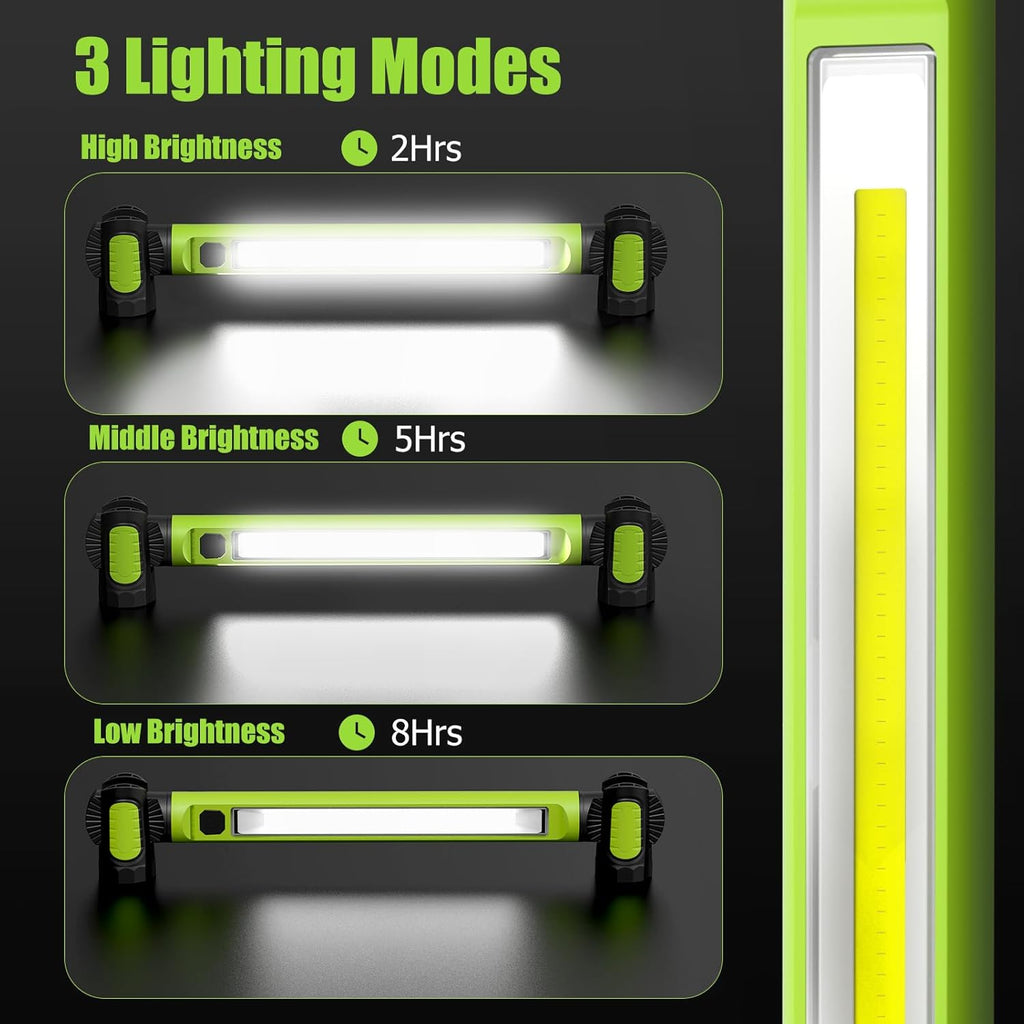 Mechanic Work Light, 3000LM Magnetic Work Lights, 5200mAh Rechargeable LED Work Light Bar, Portable Cordless