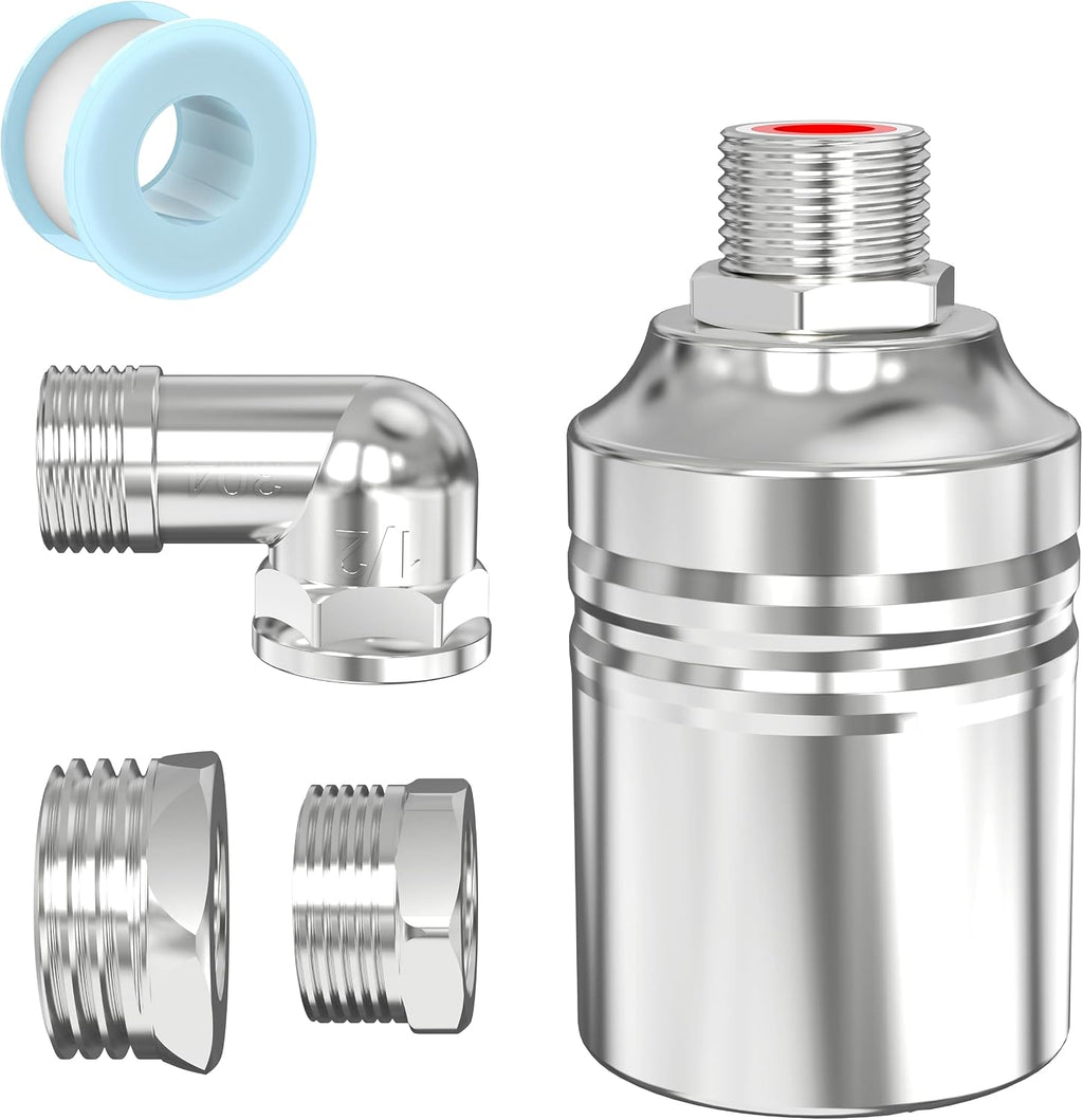 1/2" to 3/4" 1" Water Mini Float Valve,304 Stainless Steel Fully Automatic Level Controller Valve for Wate Tank