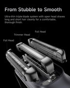 P3 Pro 3-Blade Travel Electric Shaver for Men Face, Space Gray Razor