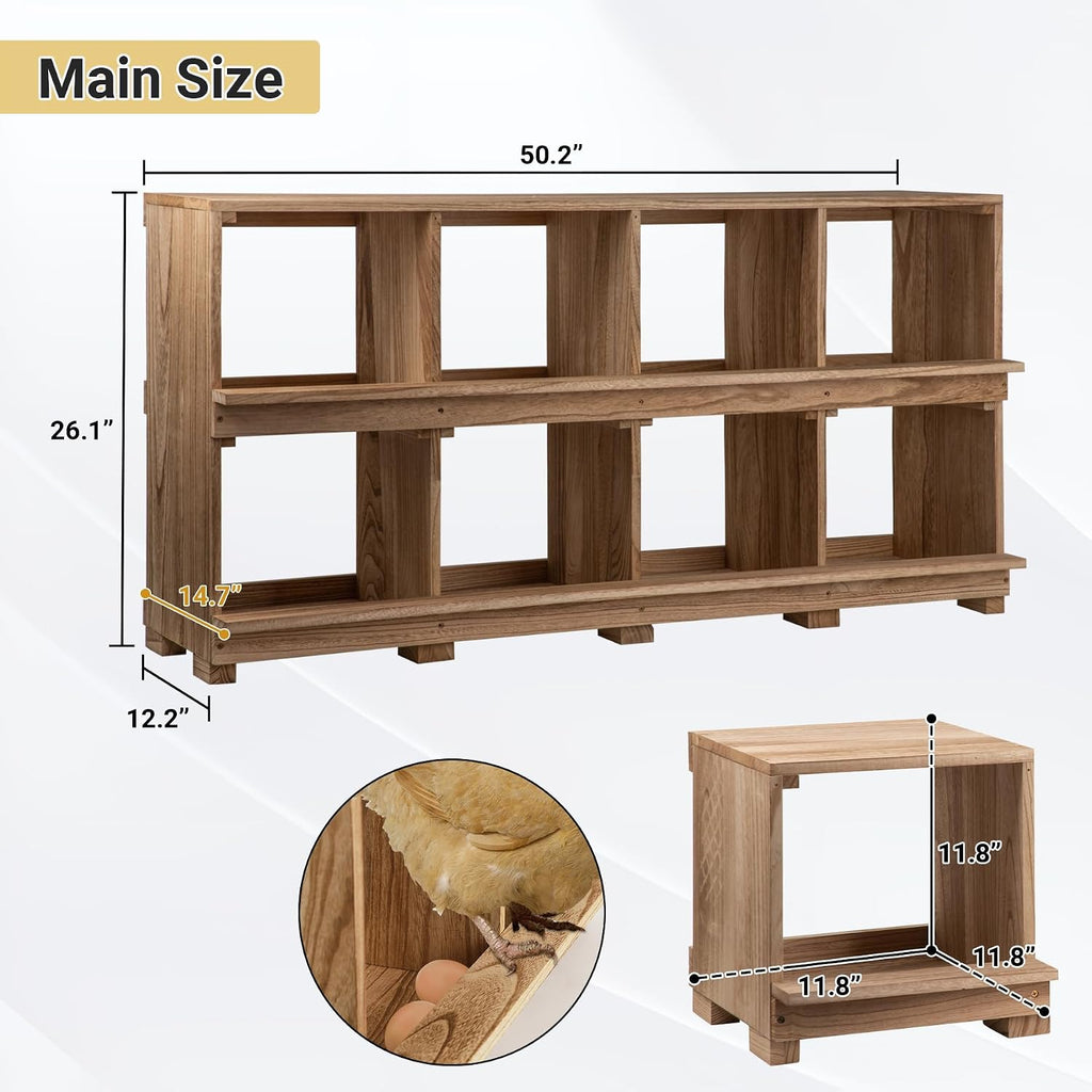 Nesting Boxes for Chickens 8 Compartment