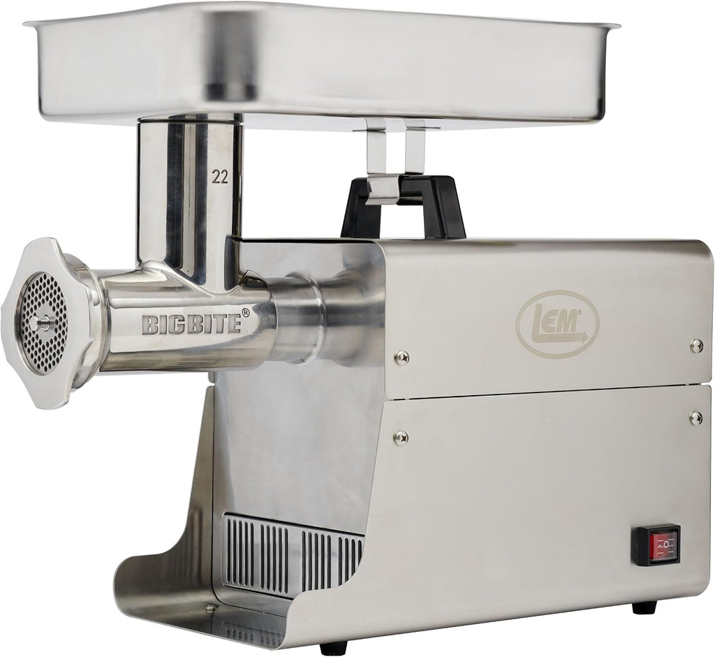 Products BigBite #22 Meat Grinder, 1.0 HP Commercial-Quality Stainless Steel Electric Meat Grinder for Home Use