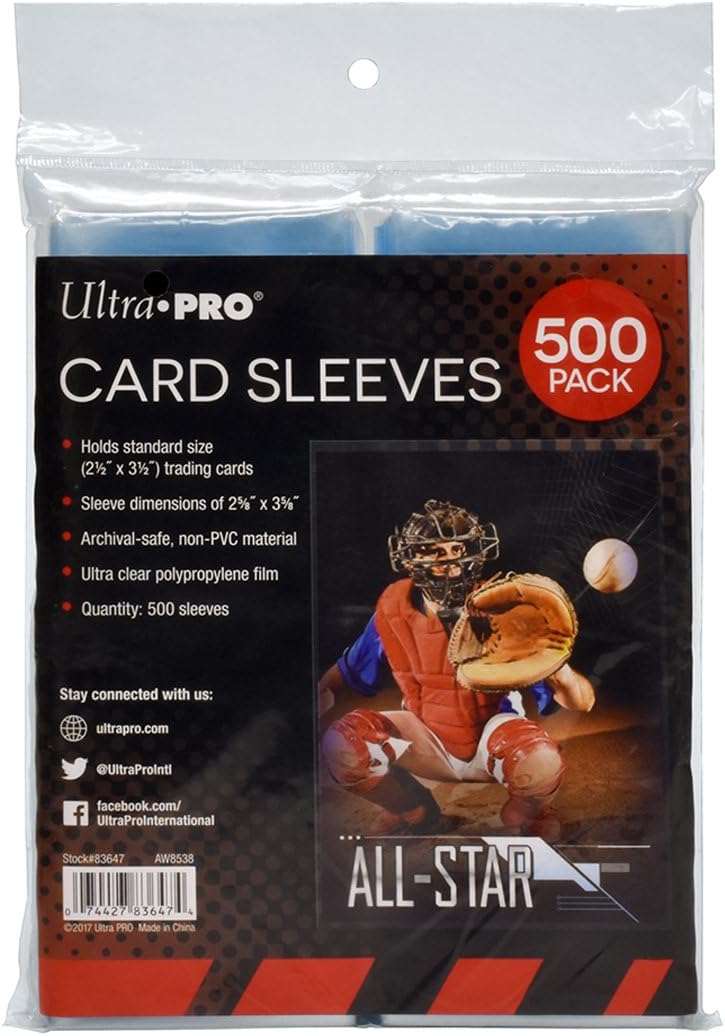 Penny Sleeves Clear Card Sleeves for Standard Size Trading Cards measuring 2.5" x 3.5" (500 count pack)