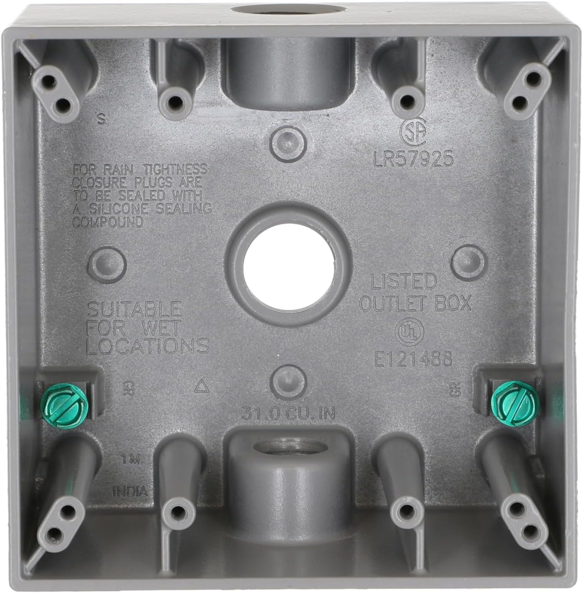 Bell Weatherproof 5333-0 2 - Gang Weatherproof 3 Outlet Box Gray